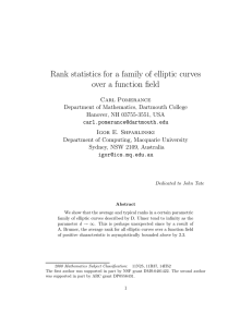 Rank statistics for a family of elliptic curves over a function field