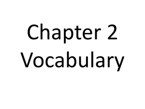 Chapter 2 Vocabulary - Flushing Community Schools