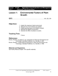 01431-07.1 Environmental Factors of Plant Growth