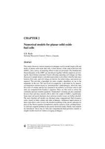 CHAPTER 2 Numerical models for planar solid oxide fuel cells