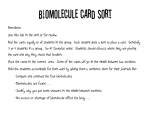 Biomolecule Card Sort