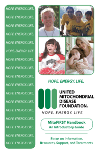 hope. energy. life. - The United Mitochondrial Disease Foundation