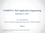 COMP9321 Web Application Engineering Semester 2, 2015