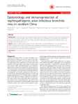 Epidemiology and immunoprotection of nephropathogenic avian