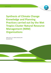 Synthesis of Climate Change Knowledge and Planning Practices