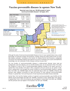 Vaccine-preventable diseases in upstate New York