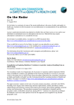 On the radar - Australian Commission on Safety and Quality in
