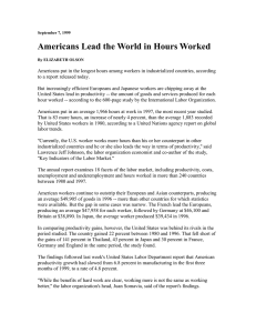 Americans Lead the World in Hours Worked