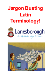 Jargon Busting Latin Terminology!