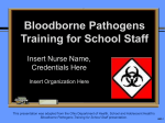 Bloodborne Pathogens Training for School Staff