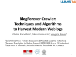 BlogForever Crawler: Techniques and Algorithms to