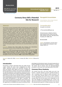 Coronary Sinus-Still a Potential Site for Research