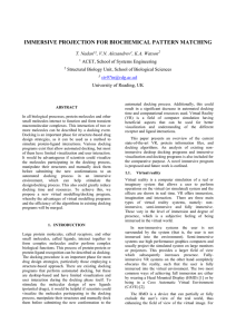 Immersive Projection for Biochemical Pattern Matching