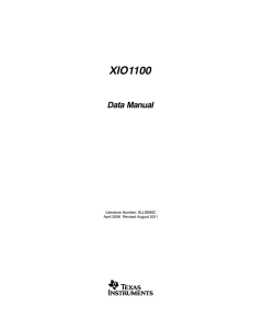 XIO1100 Data Manual (Rev. C)