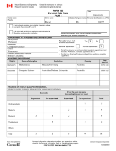 my personal data form - UBC Computer Science