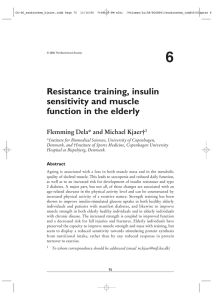 Resistance training, insulin sensitivity and muscle