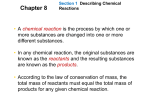 Section 2 Types of Chemical Reactions Chapter 8