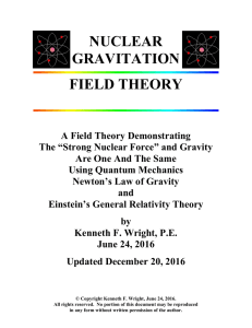 nuclear gravitation field theory