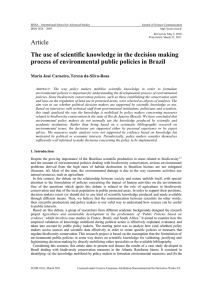Article The use of scientific knowledge in the decision making