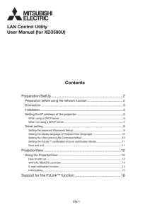 LAN Control Utility User Manual - Mitsubishi Electric Corporation
