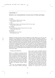 CHAPTER 17 Intensive use of groundwater in some areas of China
