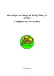 Love Leitrim Response to Green Paper on Energy 2014