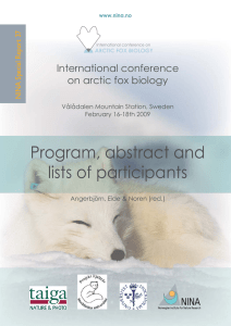 Program, abstract and lists of participants