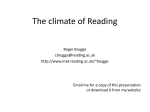 The climate of Reading - University of Reading, Meteorology