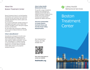 Boston Treatment Center - Lahey Health Behavioral Services