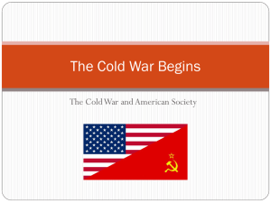 The Cold War Begins - Auburn School District