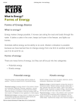 Forms of Energy