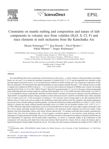 Constraints on mantle melting and composition and nature of slab