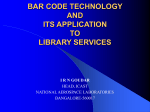 bar code technology and its application to library services
