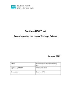 Use of Syringe Drivers Procedure