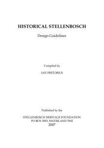 Toets Dokument met Palatino - Stellenbosch Heritage Foundation