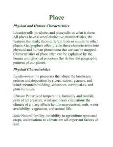 Place Physical and Human Characteristics