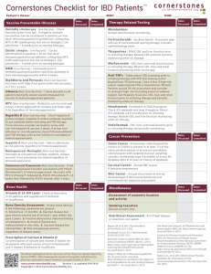 Cornerstones Checklist for IBD Patients