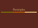 Chapter 23 - Participles