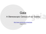 GAIA A Stereoscopic Census of our Galaxy - Cosmos