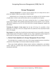 Computing Resources Management Unit- II