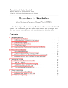 Exercises in Statistics