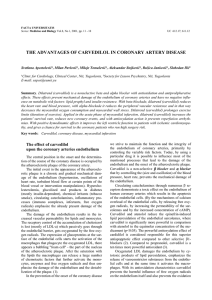 the advantages of carvedilol in coronary artery disease