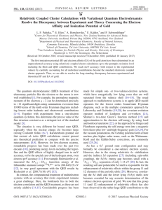 Publication : Relativistic Coupled Cluster Calculations with