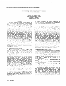 1986 - Plausibility of Diagnostic Hypotheses: The Nature of Simplicity