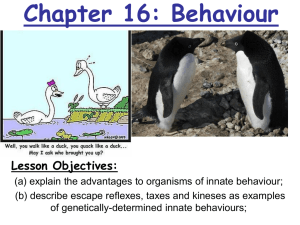 Chapter 6: Behaviour