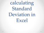 Instruction on calculating Standard Deviation in