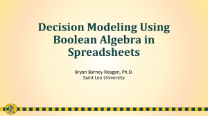 DecModelingBooleanAlgebraSpreadSheets FAS2015 3/20