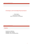 Ontologies and Knowledge Representation Outline - (CUI)