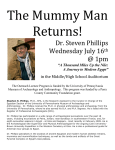 Dr. Steven Phillips Wednesday July 16th @ 1pm