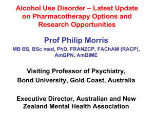 Alcohol Misuse - Dr Philip Morris